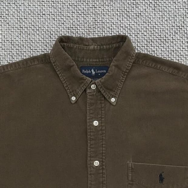 Khaki brown heavy corduroy oversized SH