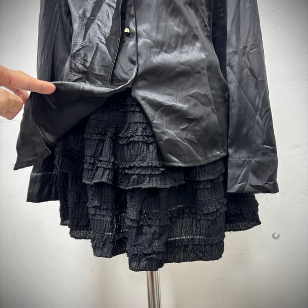 [Y2K] Black Frill Detail Skirts