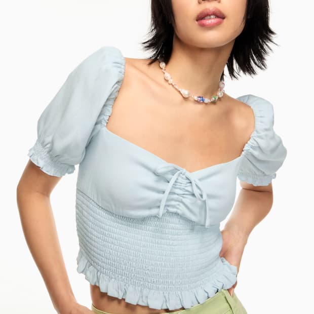 Aritzi Sinatra Blouse 크롭 스카이블루 블라우스