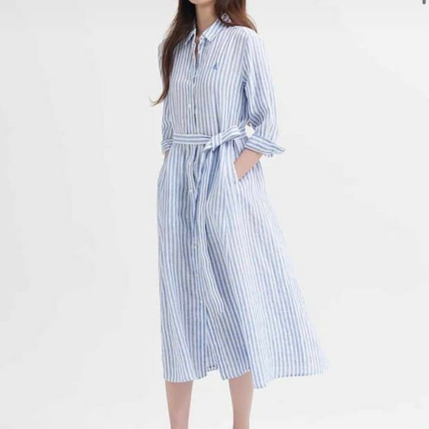 beanpole 빈폴 블루린넨 원피스