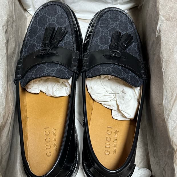 Gucci GG Leather Loafer구찌 레더 태슬 로퍼 UK8.5