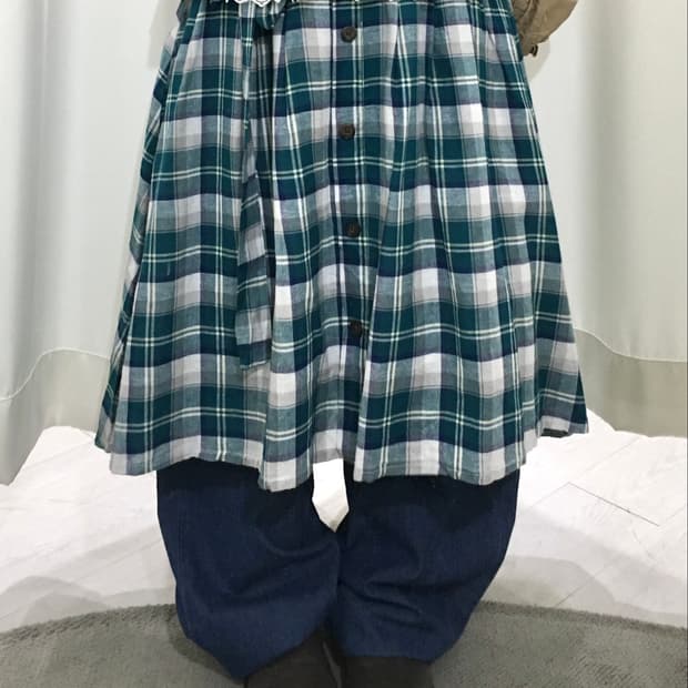 hanamoto check skirt