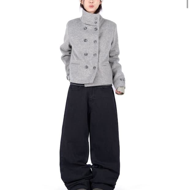 릿킴 FELT DOUBLE SHORT COAT