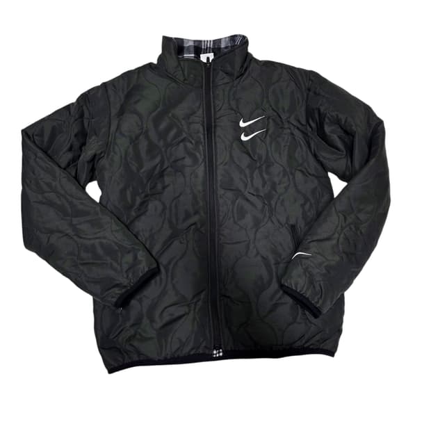 [나이키] 희귀 더블스우시 퀼팅 체크 기모 자켓 XXL(105추천)