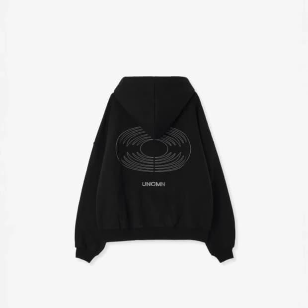 UNCMN 언커먼 BACK LOGO 백로고 후드티 블랙