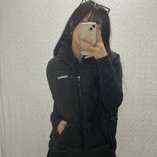 디키즈 베이직 모던 스펠로고 패딩 조끼 M C06818