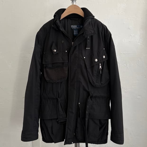 Polo Ralph Lauren 폴로 랄프로렌 블랙 유틸리티 바이커 자켓