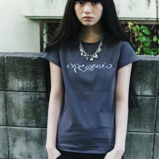 코이세이오 RIBBON SIDE STRAP T-SHIRT GREY