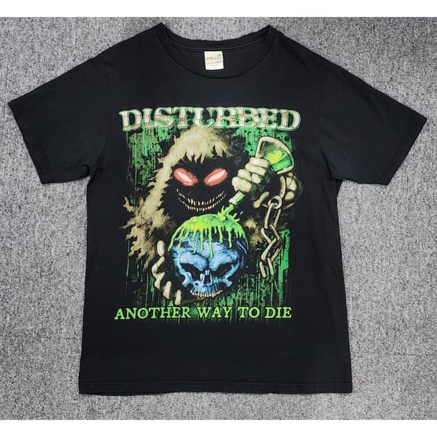 Disturbed  디스터브드 콘서트 락밴드티 그래픽티 락티 반팔티 M