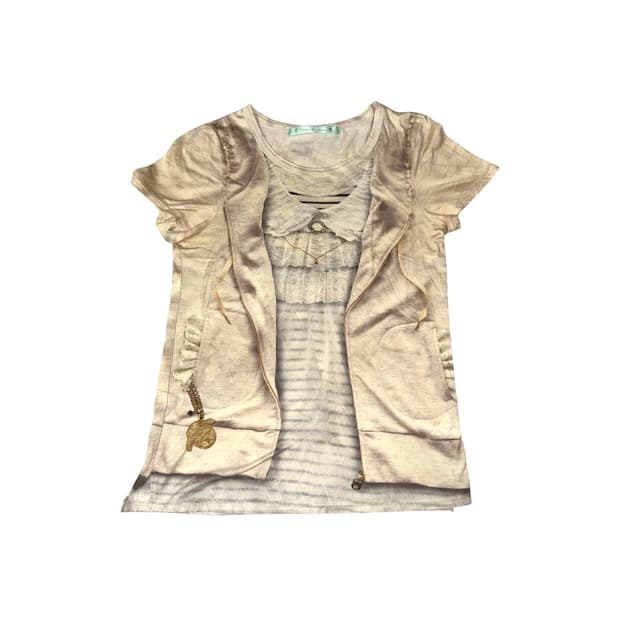 Vintage layered ruffle top