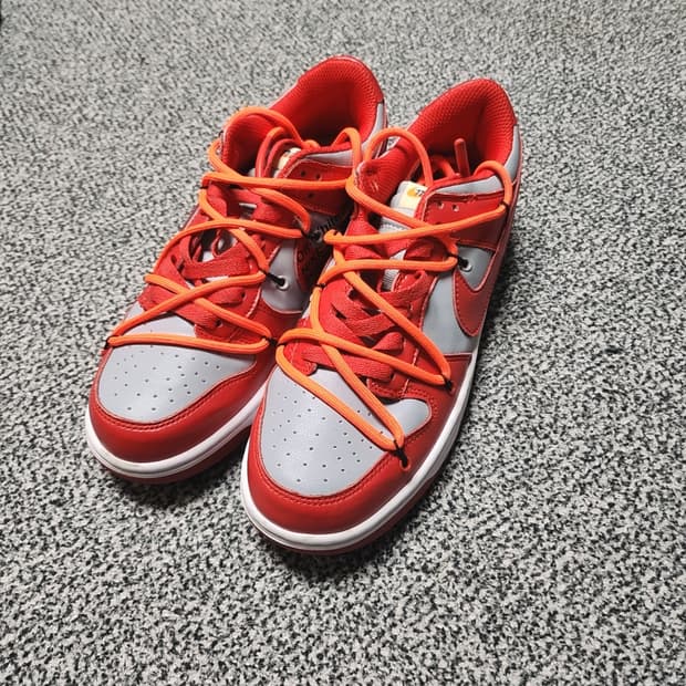 [260] 새상품 나이키 x 오프화이트 덩크 로우 유니버시티 레드
