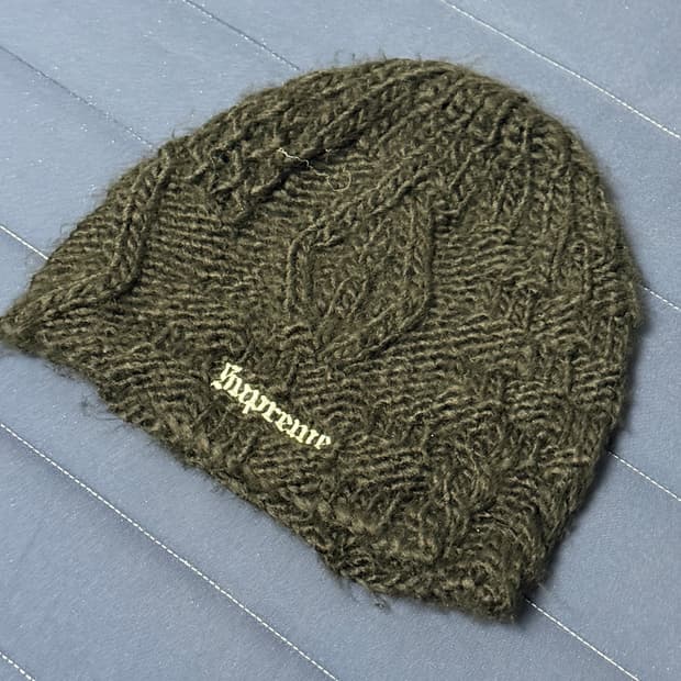 슈프림 블록 니트 비니