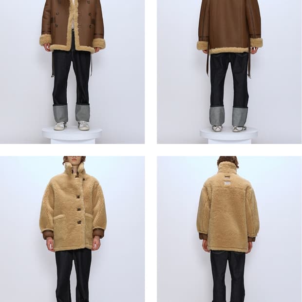 인스턴트펑크 양면 리얼무스탕(새상품/남녀공용)