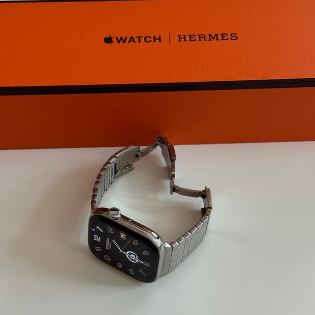 애플워치10 에르메스 실버 46mm 링크브레이슬릿 밴드