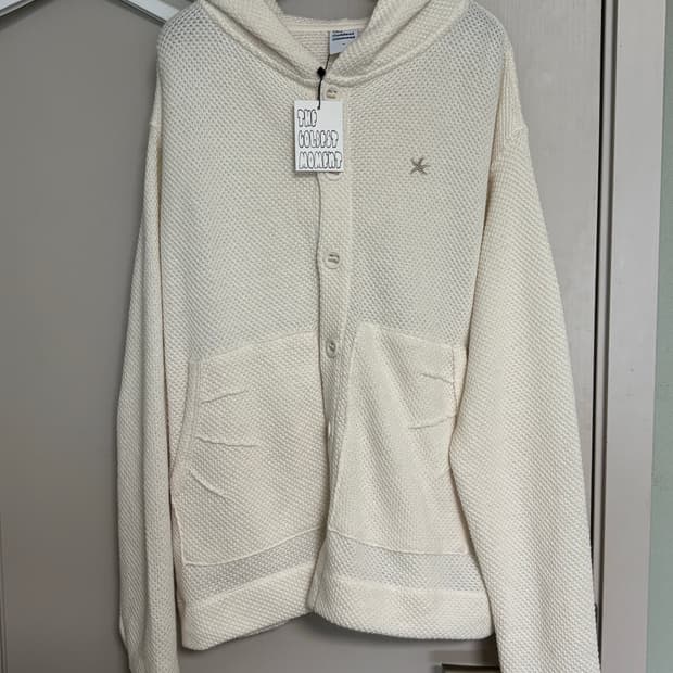 더콜디스트모먼트 TCM waffle hooded crop jacket /