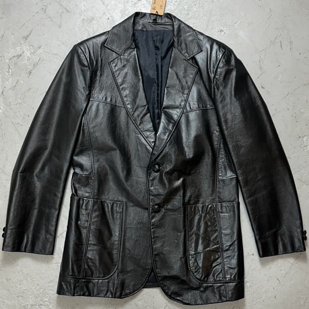 80's 빈티지 시어스 레더 블레이저 빈티지 레더 자켓