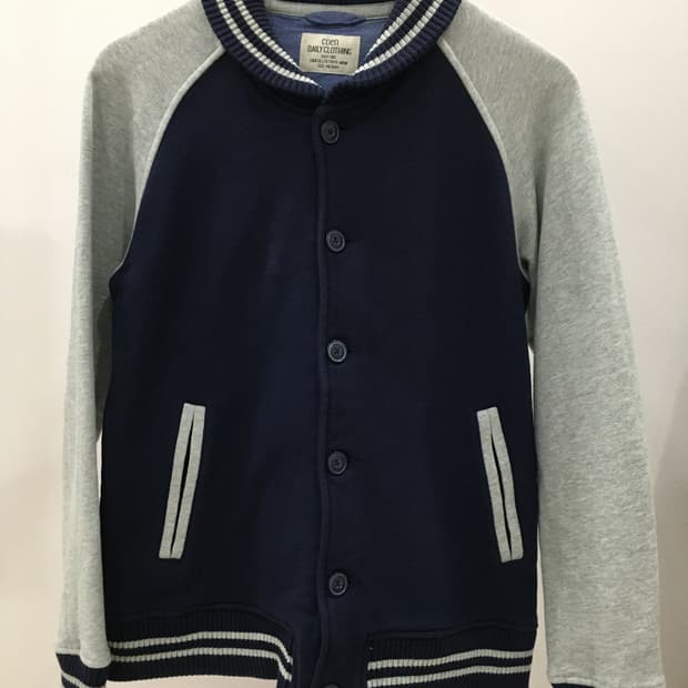 코엔 빈티지 스웨트 바시티자켓