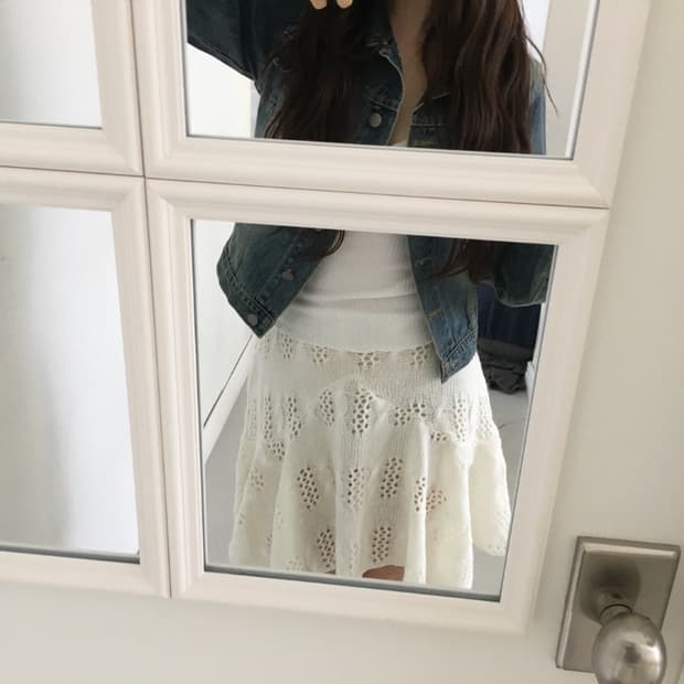 당일배송) 아워캐비넷  bohem knit skirt