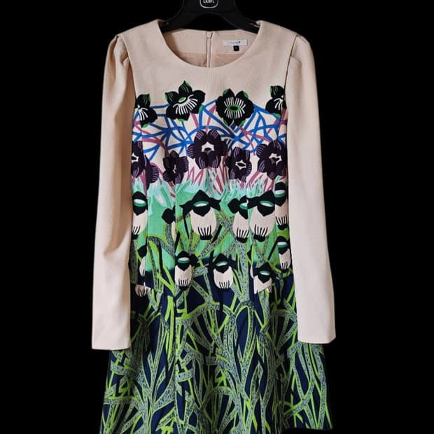 티렌 콜라보 플라워 프린트 미디원피스 55