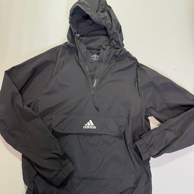 아디다스 나일론 반집업 후드(XL 사이즈)