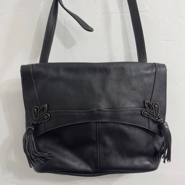 d ora in poi etnic real leather crossbag