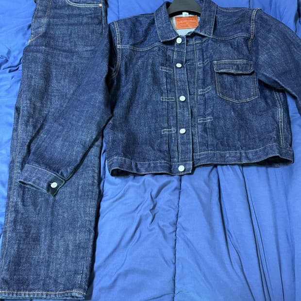 아웃스탠딩 1세대 데님 셋업 (자켓+바지)