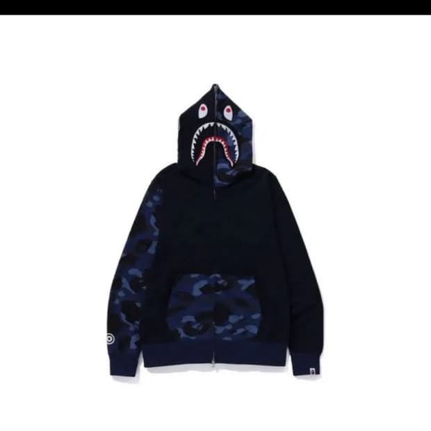 베이프 후드집업 네이비