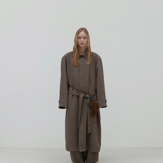 리포스 싱글 트렌치 코트 모카
