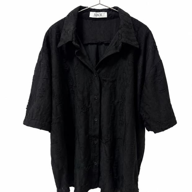 UNISEX 데미지 반팔 셔츠