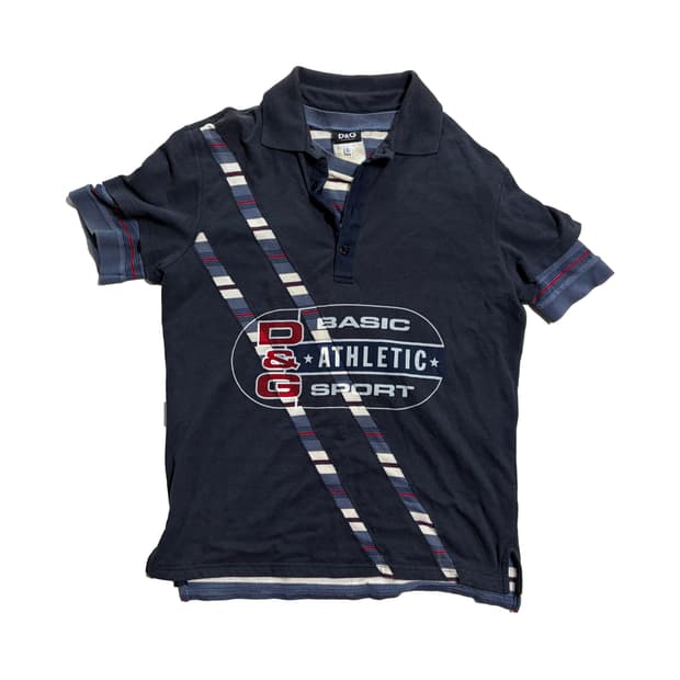 D&G stripes layered polo t shirts