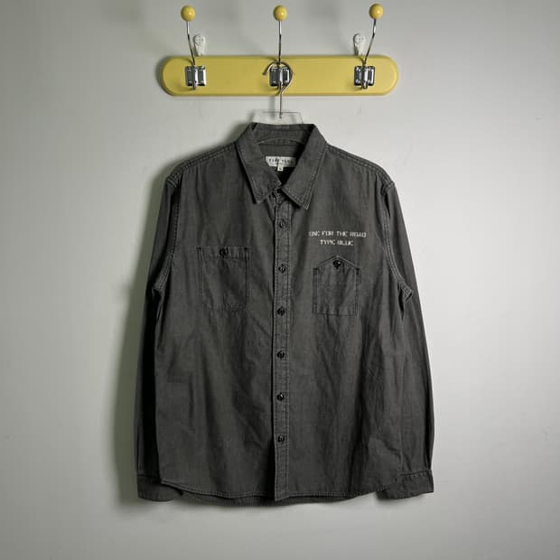 Avirex 아비렉스 밀리터리 데님 셔츠 L