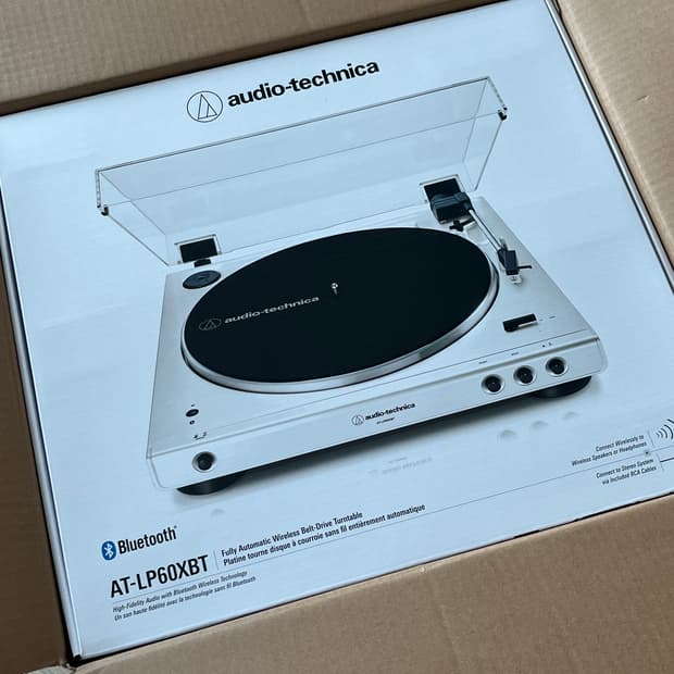 오디오테크니카 AT-LP60XBT 화이트 턴테이블