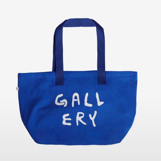 1011 갤러리 로고 토트백 블루