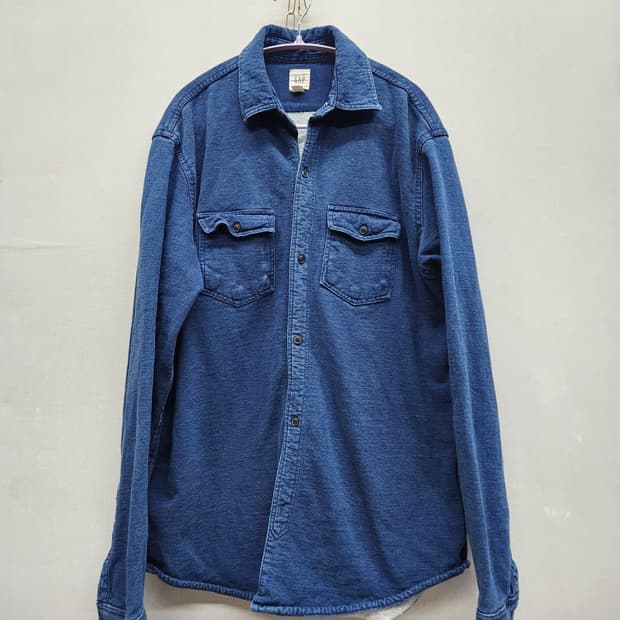 GAP 투포켓 진청 데님 셔츠 M(L)