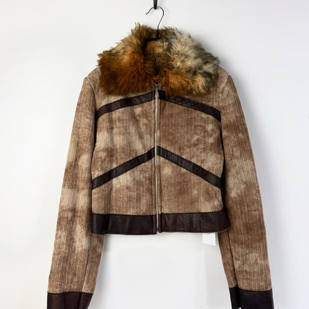 빈티지 레더 트리밍 블루종 (MADE IN ITALY)