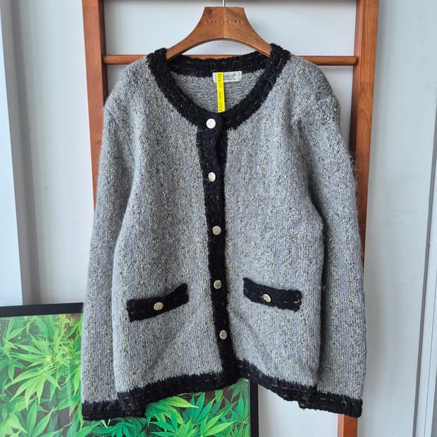 (JPN VTG) 일본빈티지 블랙 배색 가디건