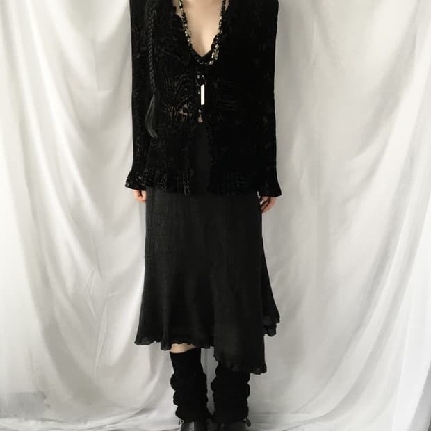 Pattern pleats jacket