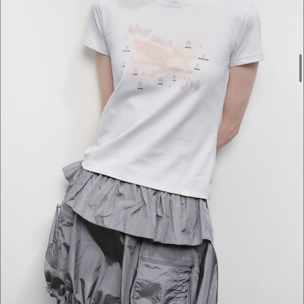 (택O) 타입서비스 Shiny Balloon Skirt charcoal