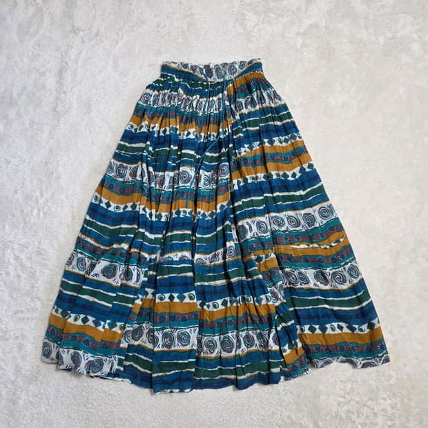 (M)여성 일본 빈티지 플리츠 밴딩 스커트 