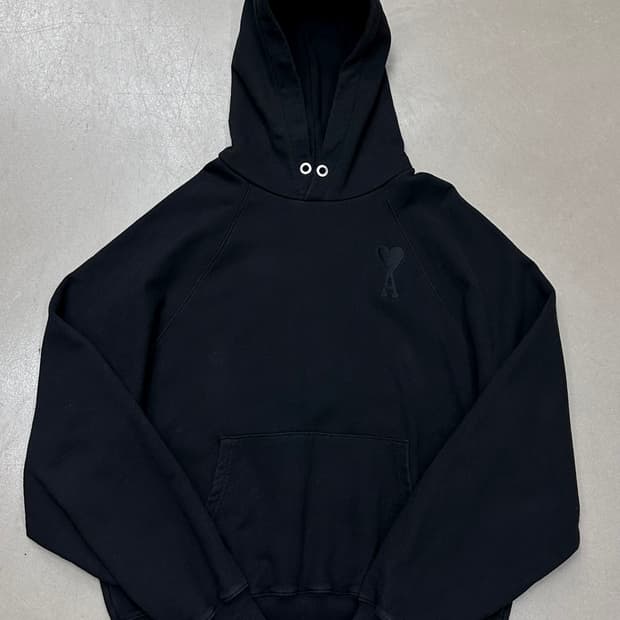 아미 빅로고 후드티