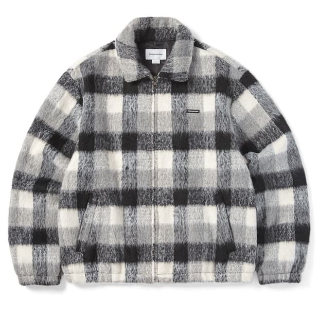 Brushed Check Zip Jacket Black 