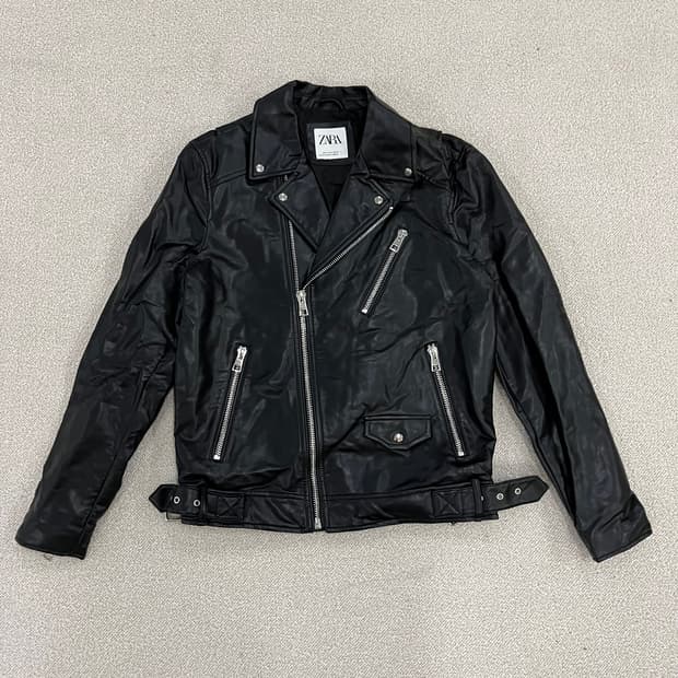 M 자라 레더 라이더 바이커 자켓 0123M