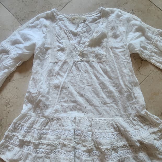 빈티지 모리걸 레이스 블라우스