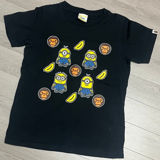 베이프 bape 미니언즈 콜라보 반팔 반소매 티셔츠