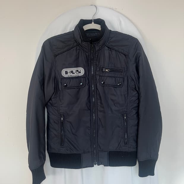 히스테릭 글래머 ROCK☆ 라이더 스타일 패딩 봄버 자켓 다운 점퍼