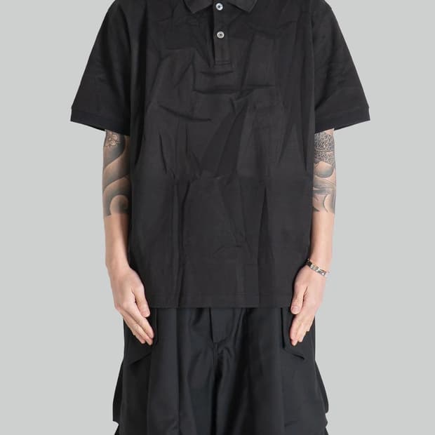 지용킴 선블리치드 팩 폴로 티셔츠 블랙 L 사이즈