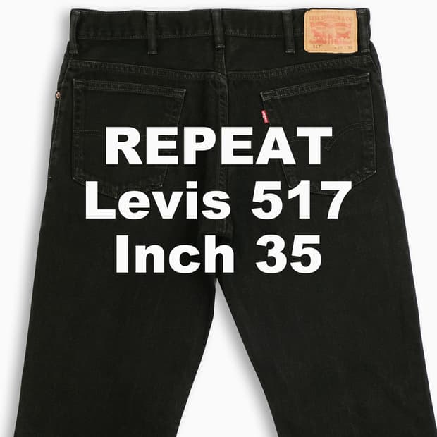 빈티지 리바이스 517 흑청 블랙진 35 인치 LV51736187