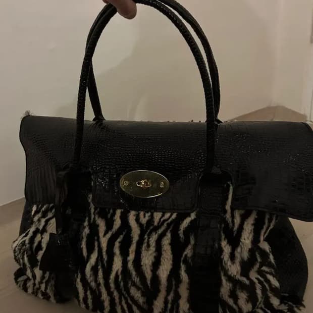 빈티지 Y2K 호피 토트백 