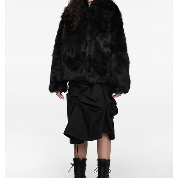 나체 리버시블 후디 폭스퍼자켓