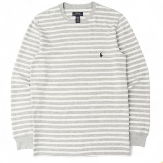 폴로랄프로렌 그레이 스트라이프 엄성현티 M 새상품